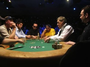 Down to two tables in the 2005 WSOP. Picture courtesy of pokervoice.com.